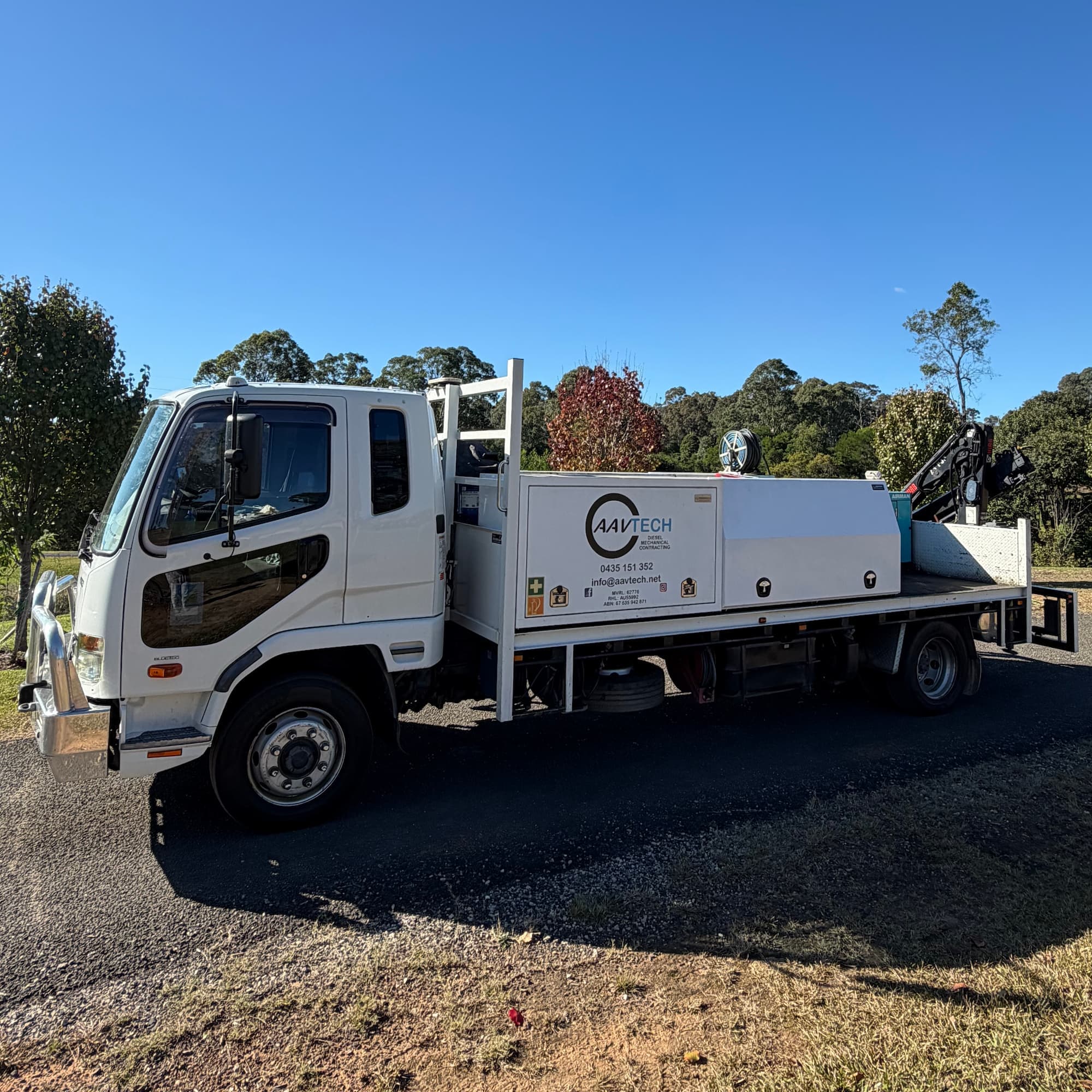 AAVTECH mobile diesel mechanic working on-site